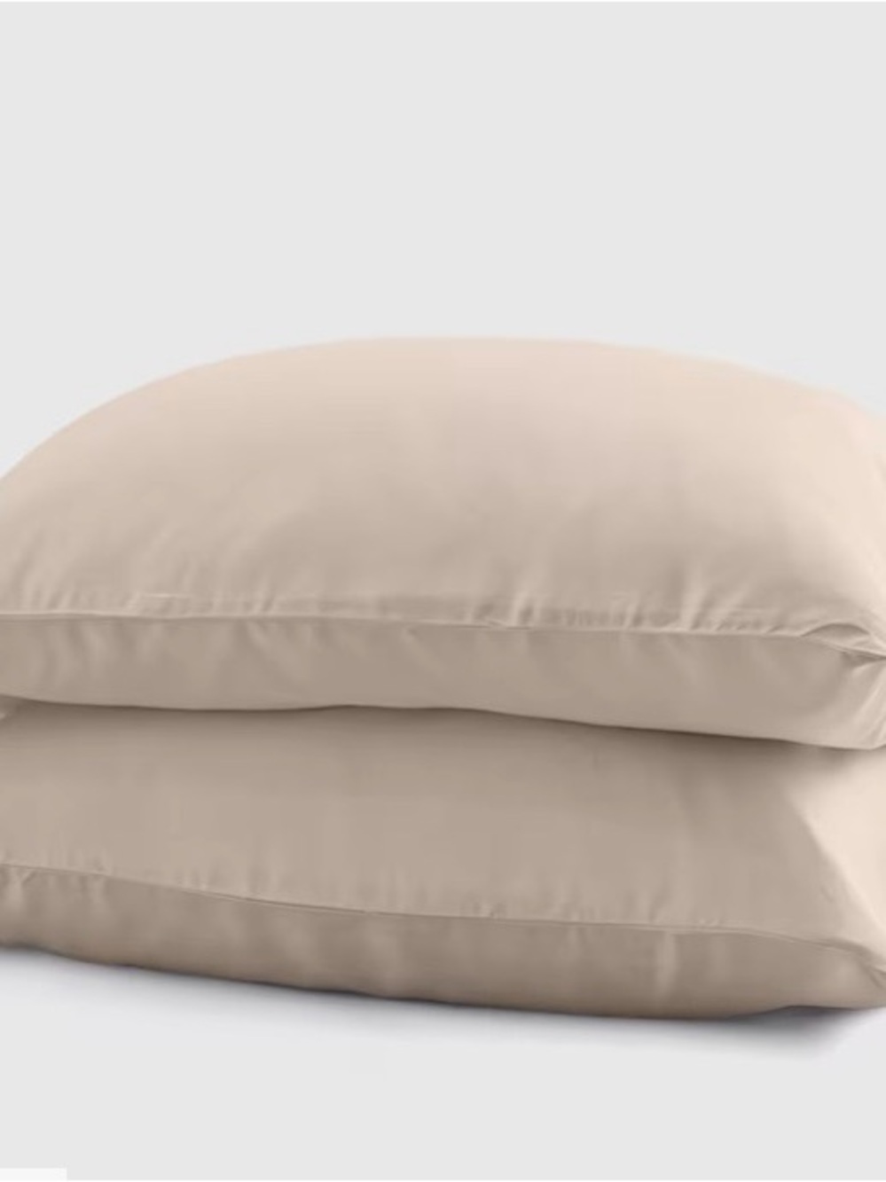 New pair Quince bamboo standard pillowcases in sand